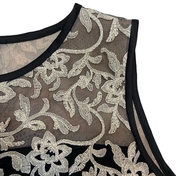 Lauren Ralph Lauren Embroidered Floral Tulle‎ Cocktail Dress Size 8 - Picture 8 of 13